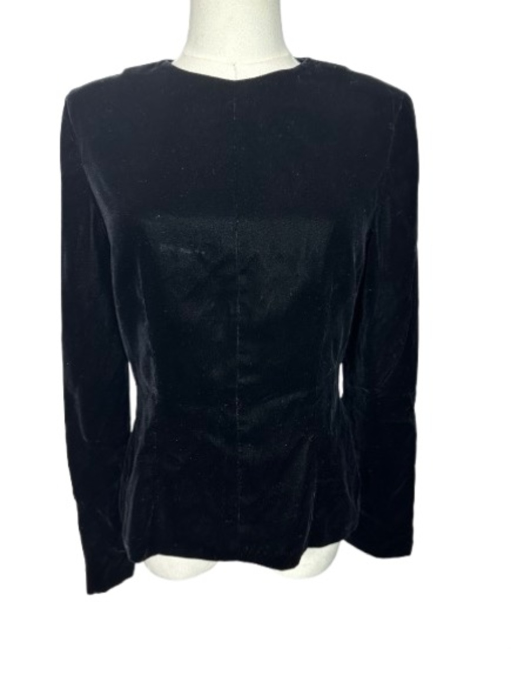 bill blass Black Velvet Tailored Women's Top Size S